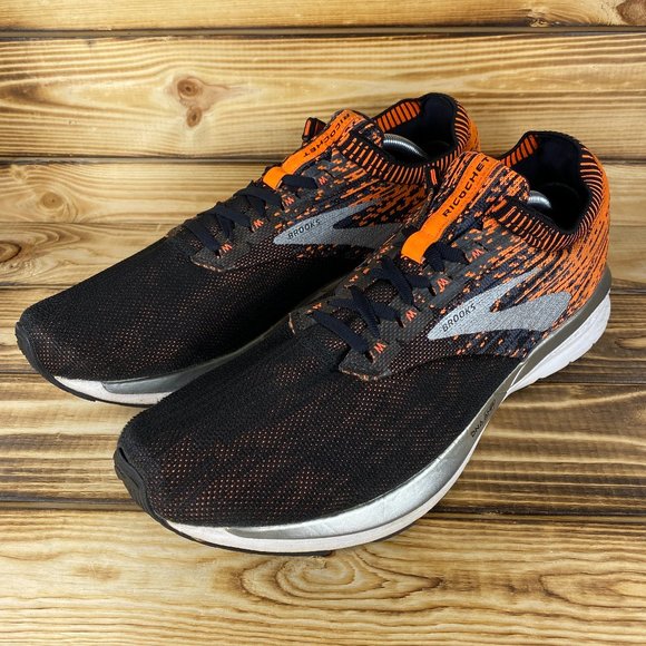 Brooks Other - Brooks Mens Richochet Orange Black Running Shoes 1102931D038 Size 12